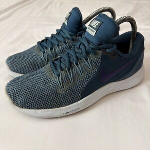 Nike Lunar Apparent Womens Size 8 Blue Purple Athletic‎ Running Shoes Sneakers